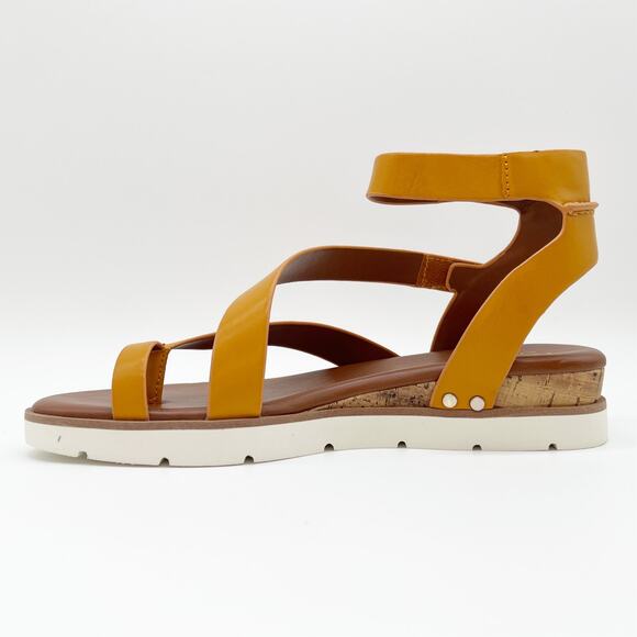 Franco Sarto Daven Sport Gladiator Mustard Yellow Tan Sandals Womens Size 7.5 - Picture 3 of 10